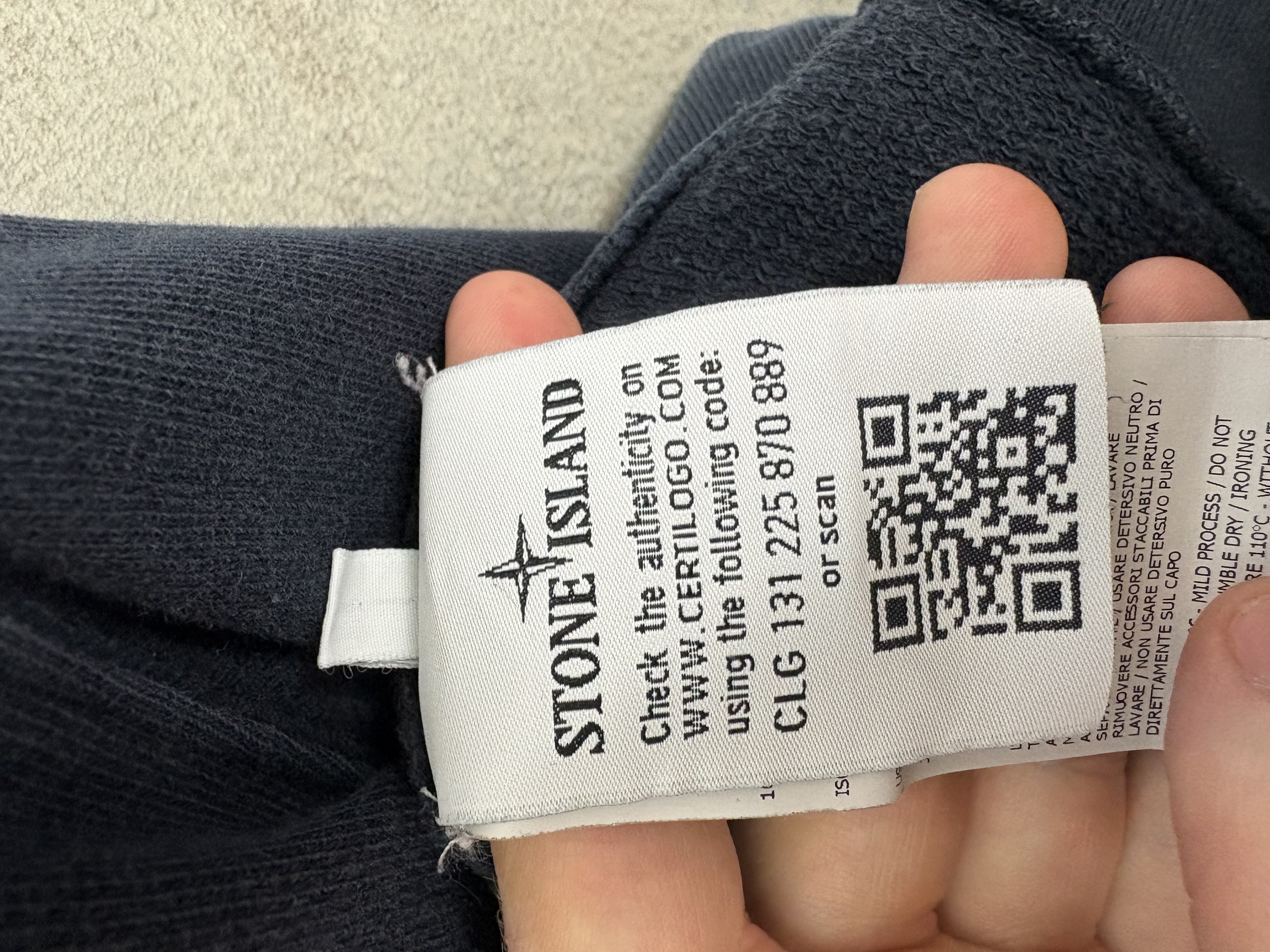 Sweat Stone Island bleu marine (L)