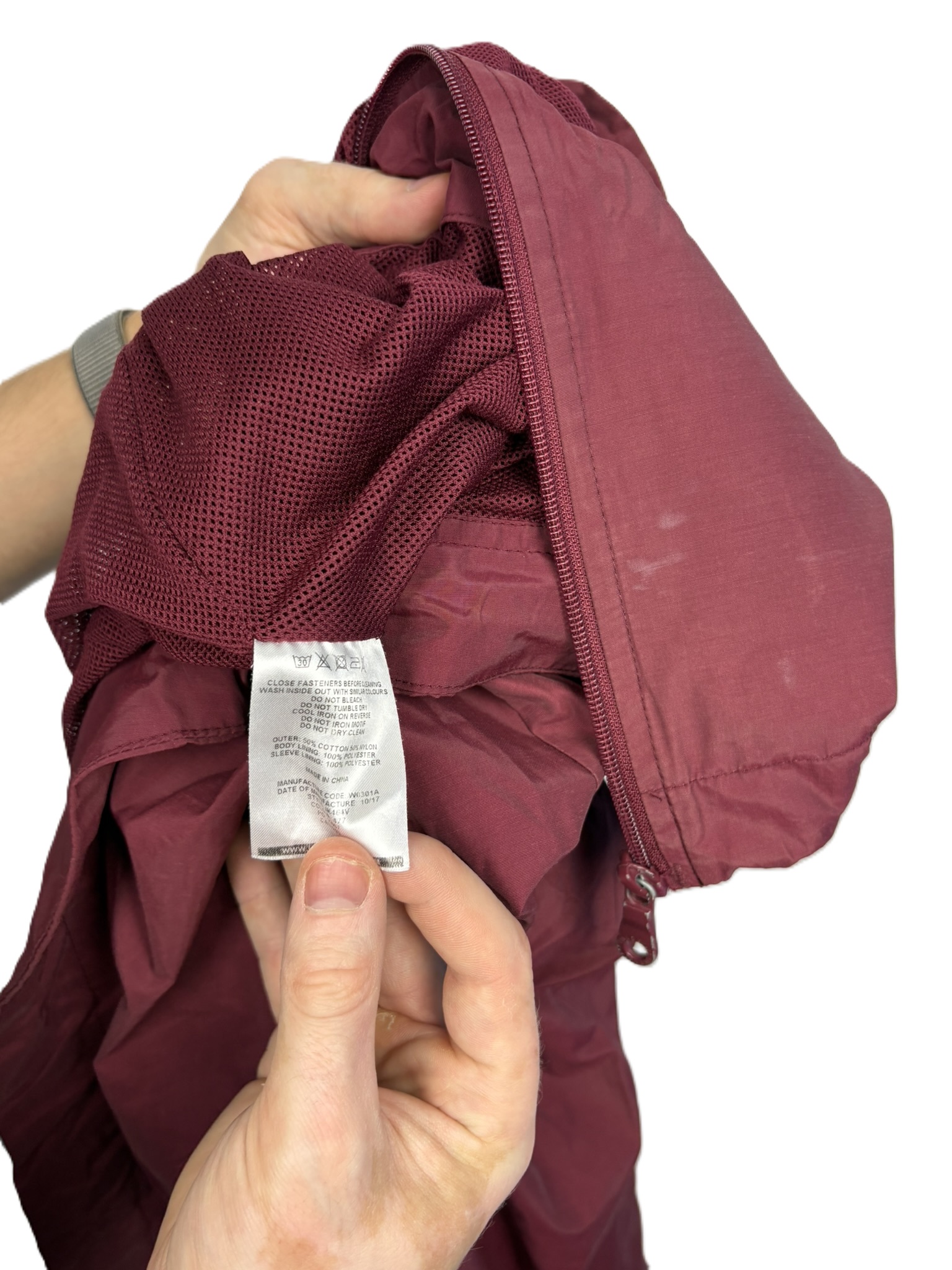 Coupe vent Lyle and Scott bordeaux
