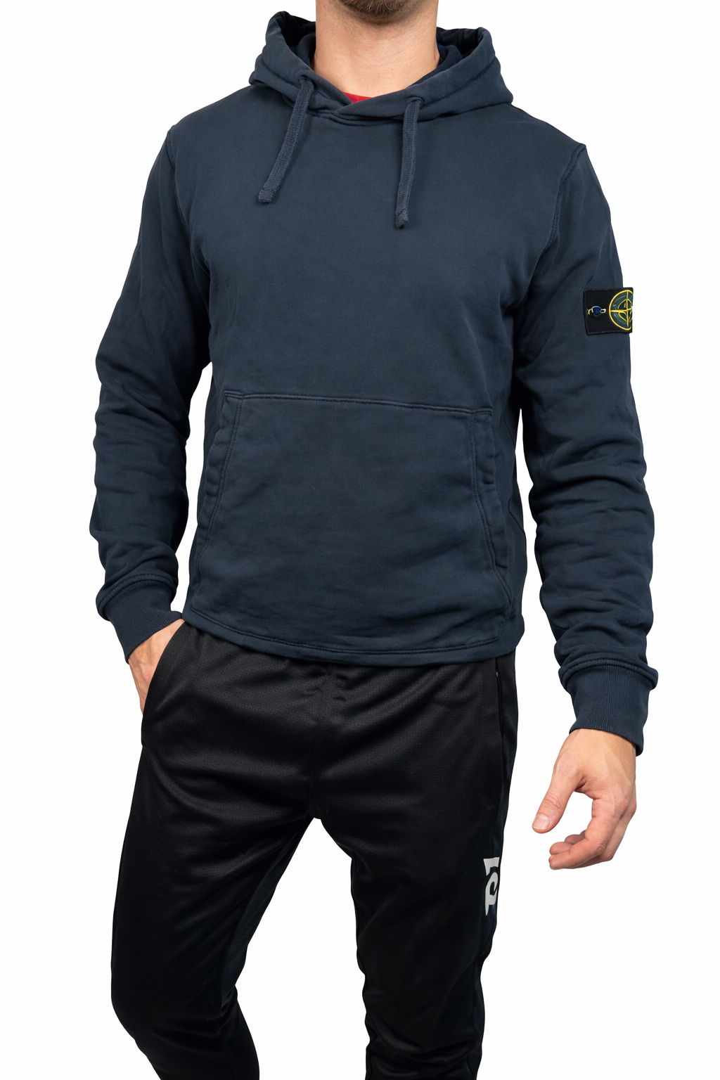 Sweat a capuche bleu STONE ISLAND (L)