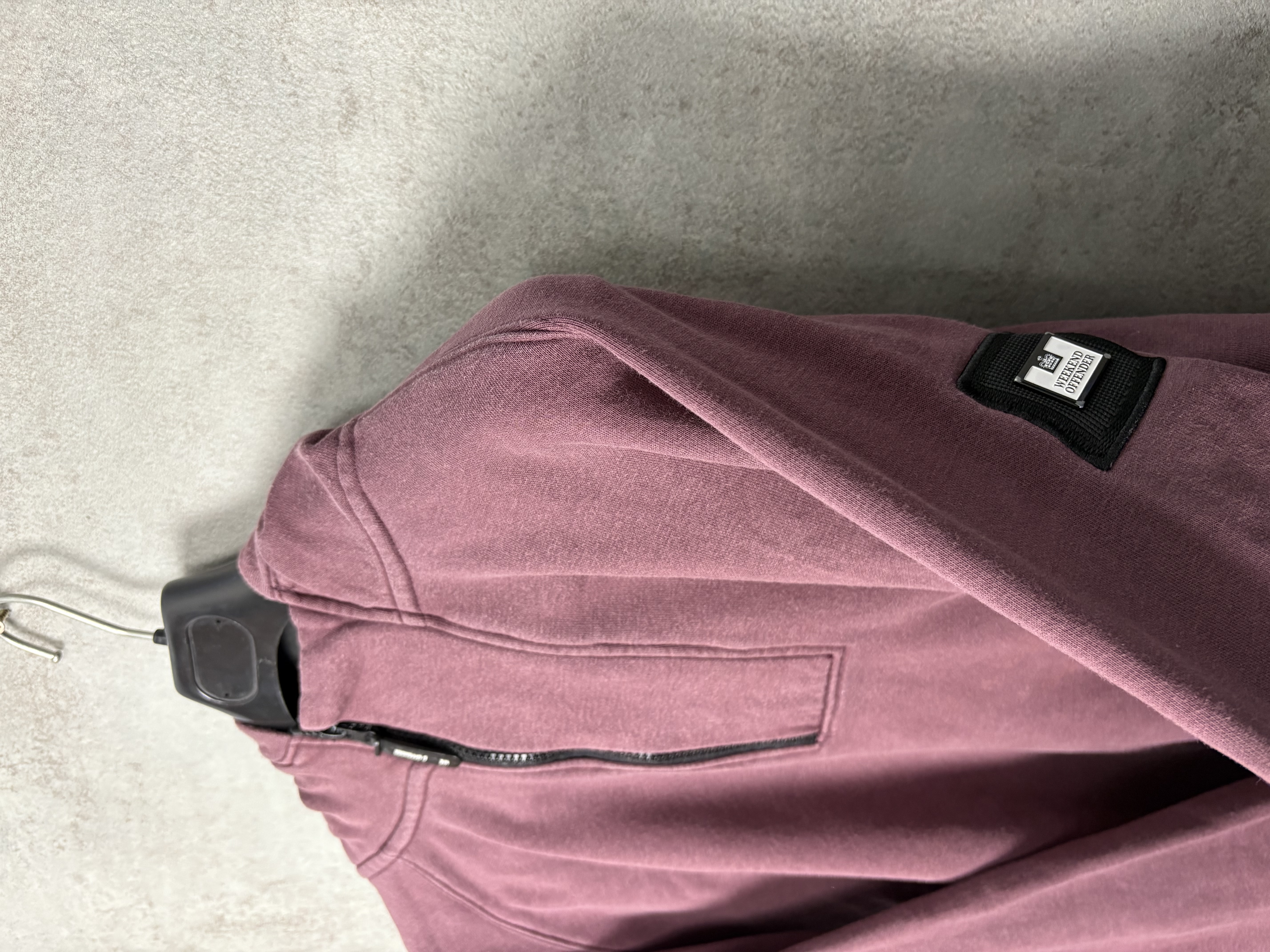 Hoodie Weekend Offender zippé 1/4 - Bordeaux (XL)