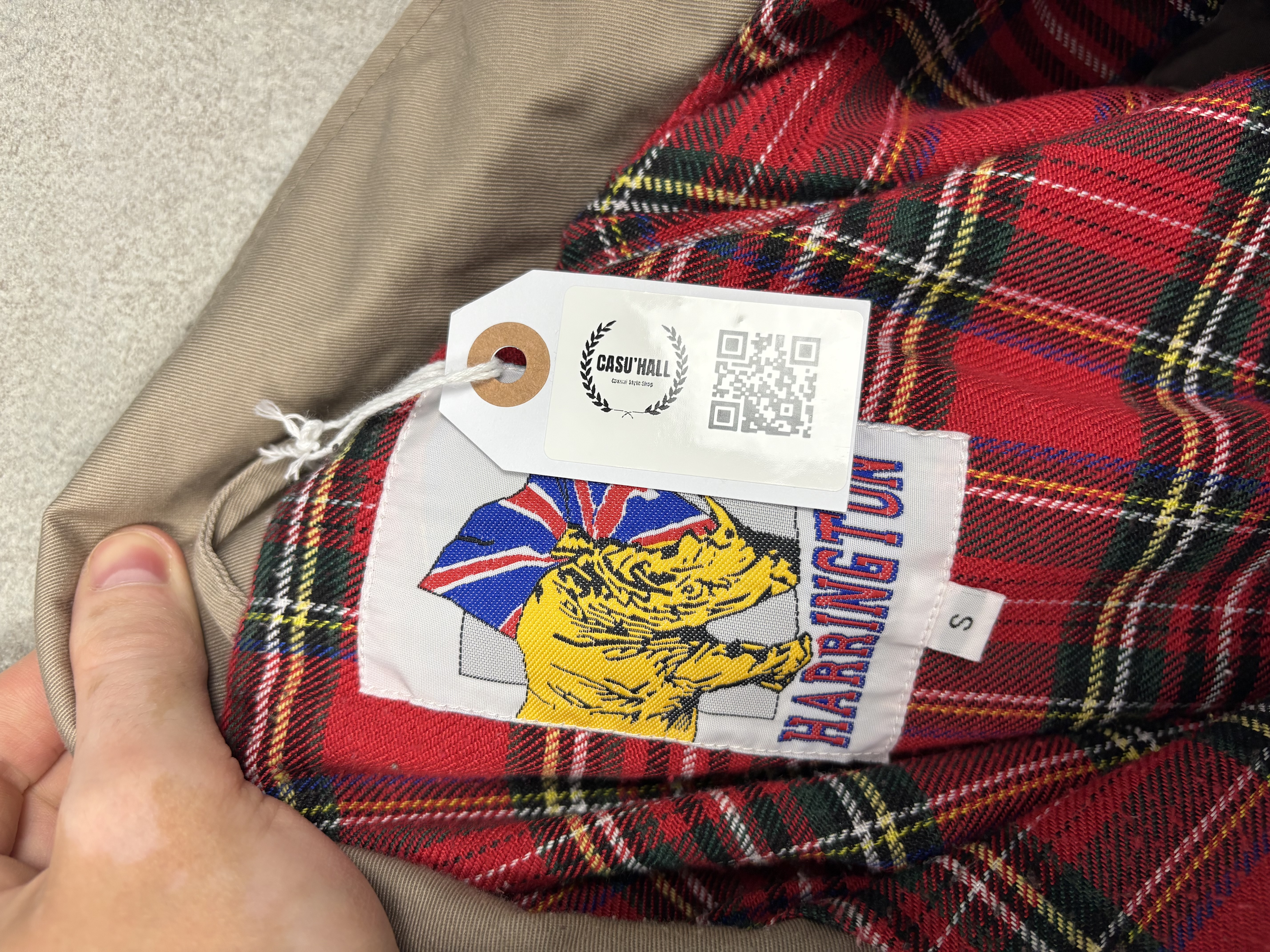 Veste Harrington - Beige / Doublure Tartan