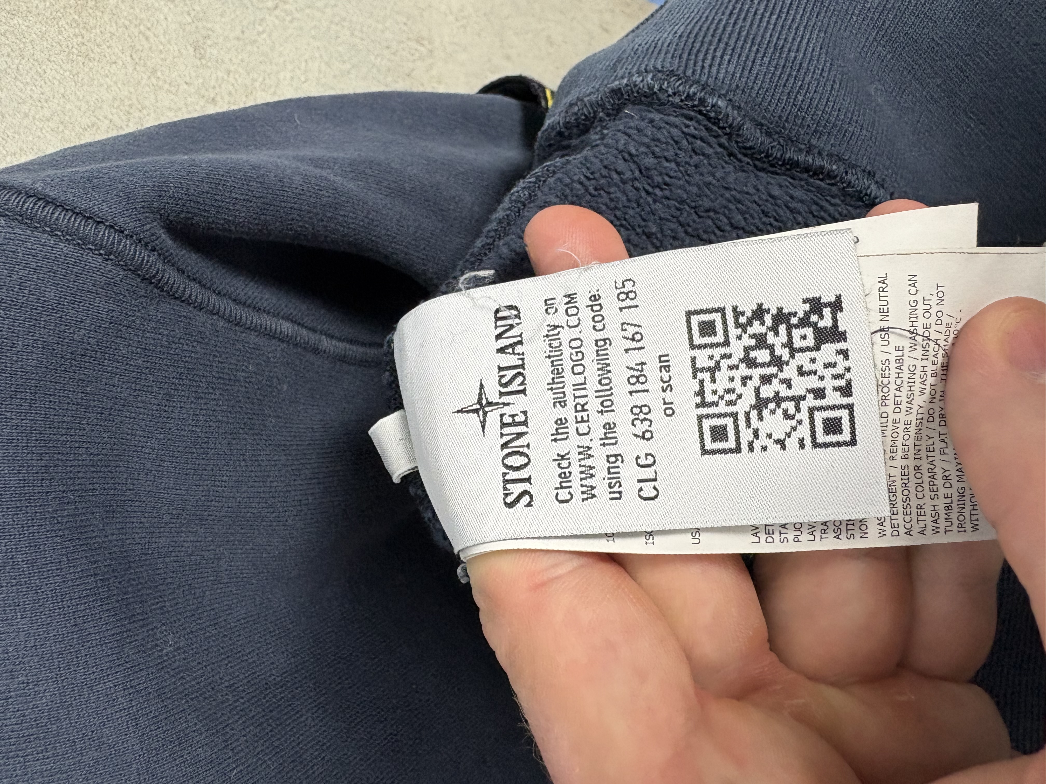Hoodie Stone Island bleu marine (S)