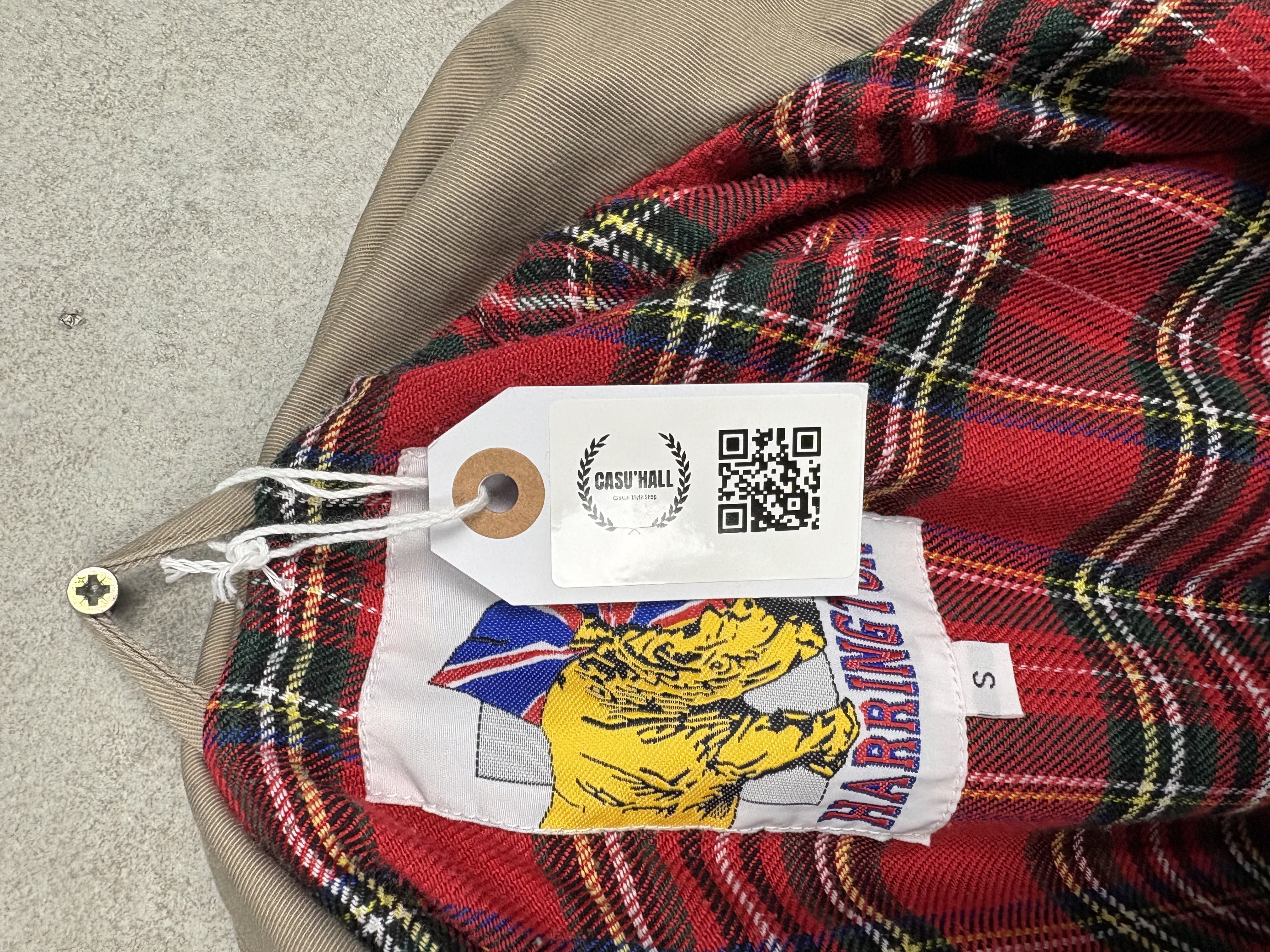 Veste Harrington - Beige / Doublure Tartan