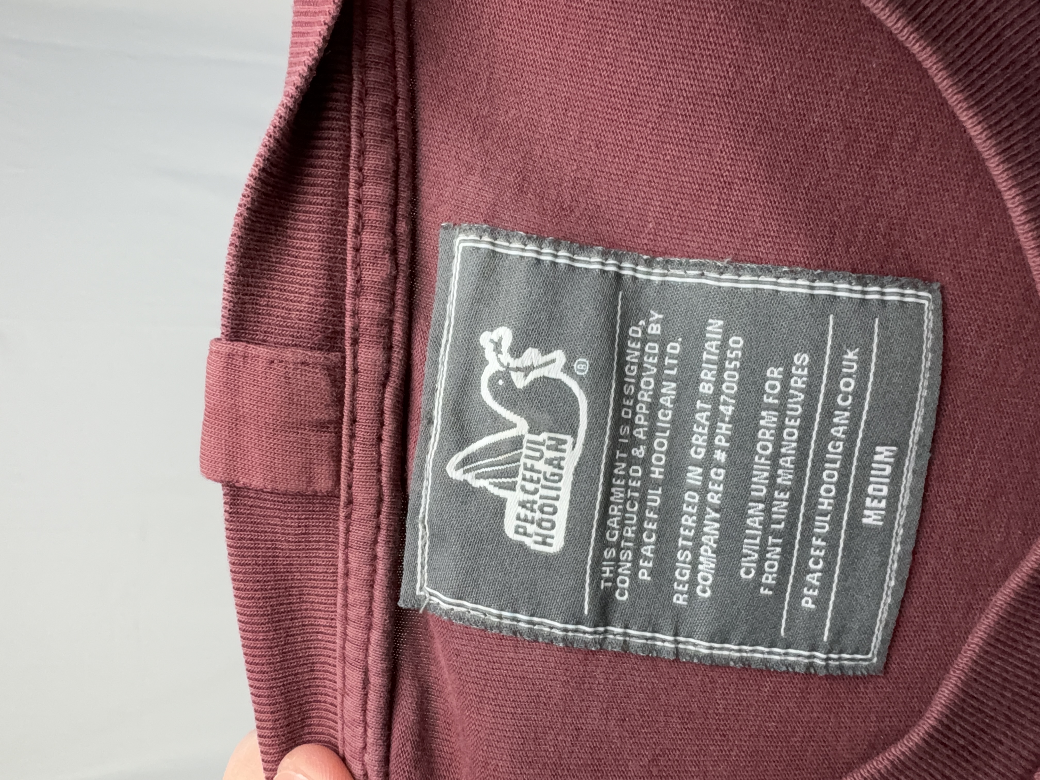 T-Shirt Peaceful Hooligan bordeaux