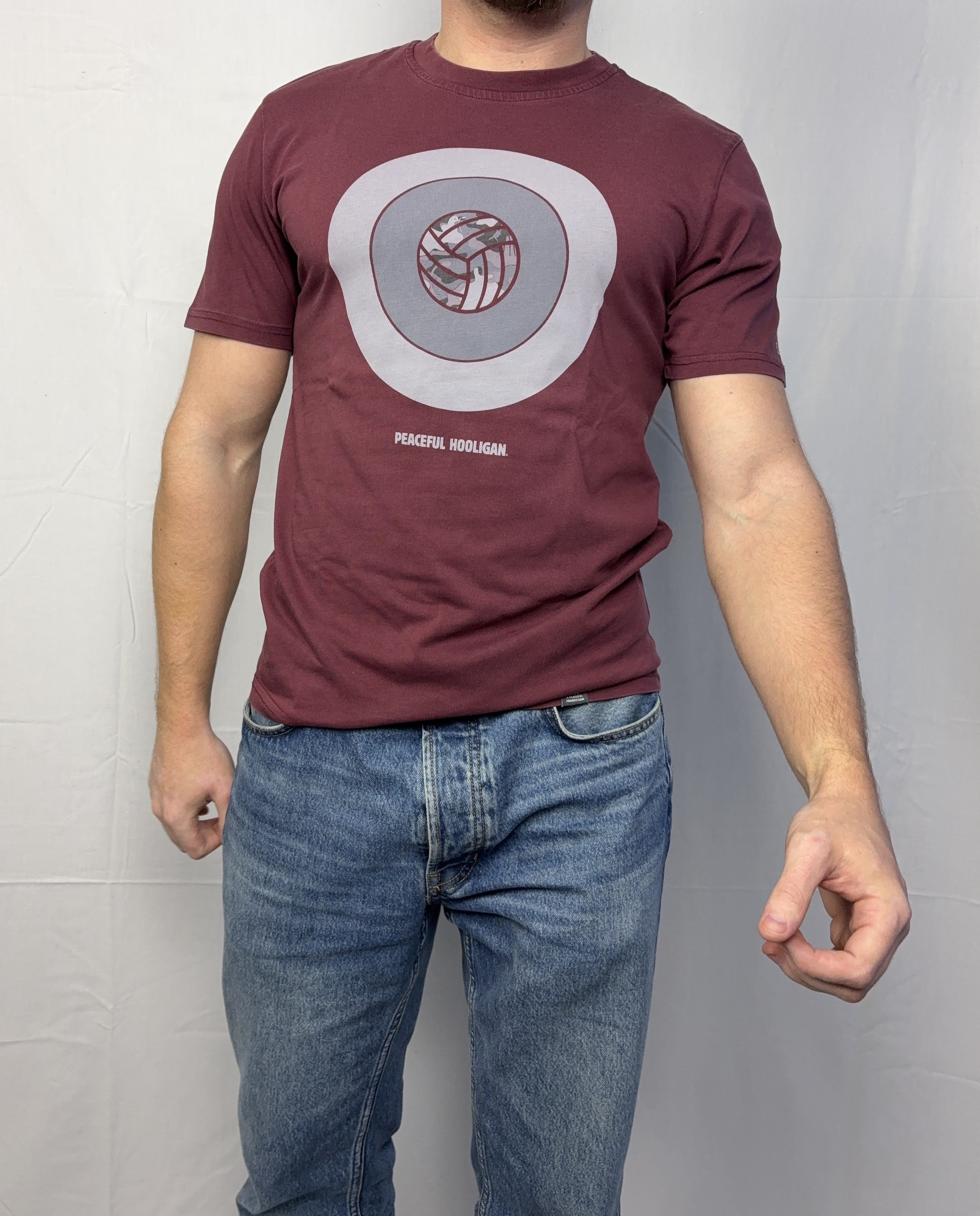T-Shirt Peaceful Hooligan bordeaux