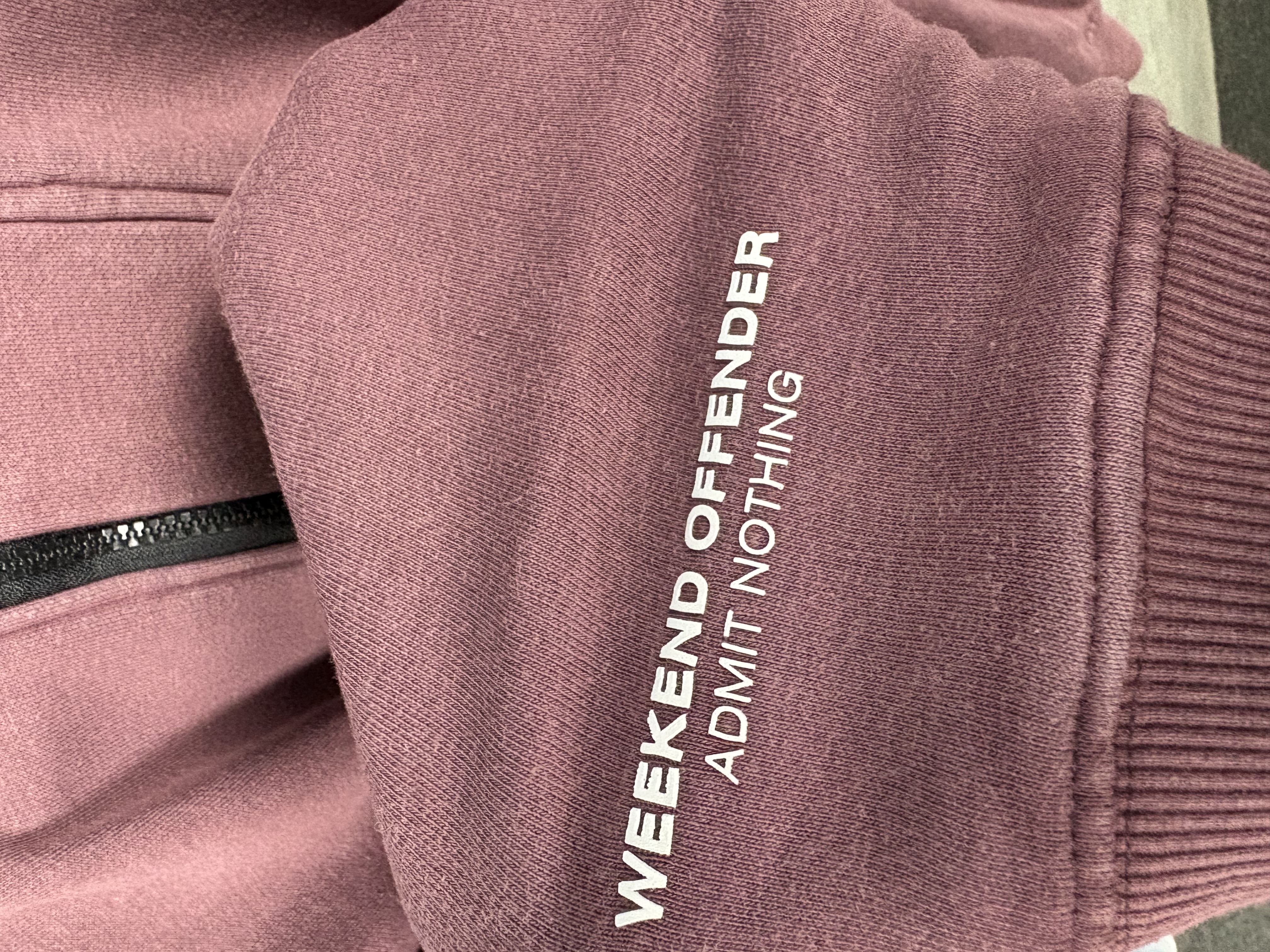 Hoodie Weekend Offender zippé 1/4 - Bordeaux (XL)